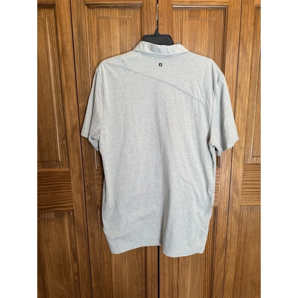 Volcom Mens Polo Shirt XL Gray Heather Performance Skate Surf Casual Modern‎ Fit - Picture 6 of 8